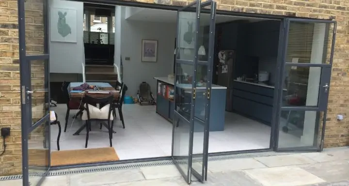 Dorking Steel Doors Kitchen Dining Area