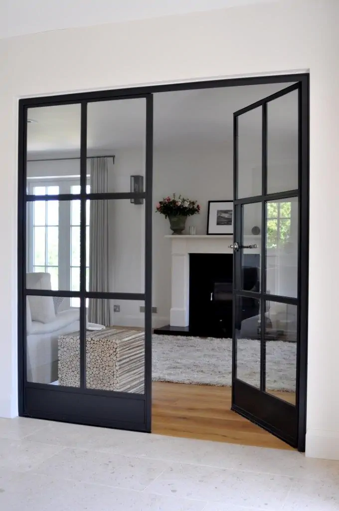 Heyler Design W20 Steel Internal Double Door With Kick Panels